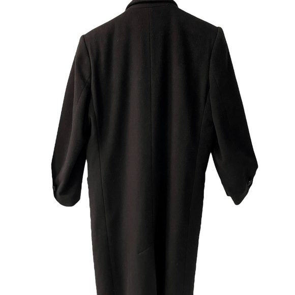 VINTAGE 100% LADIES FLEURETTE BLACK FULL LENGTH CASHMERE COAT - Picture 3 of 11